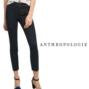 Anthropologie by Anthropologie The Essential Slim Trousers - Black - Size 6